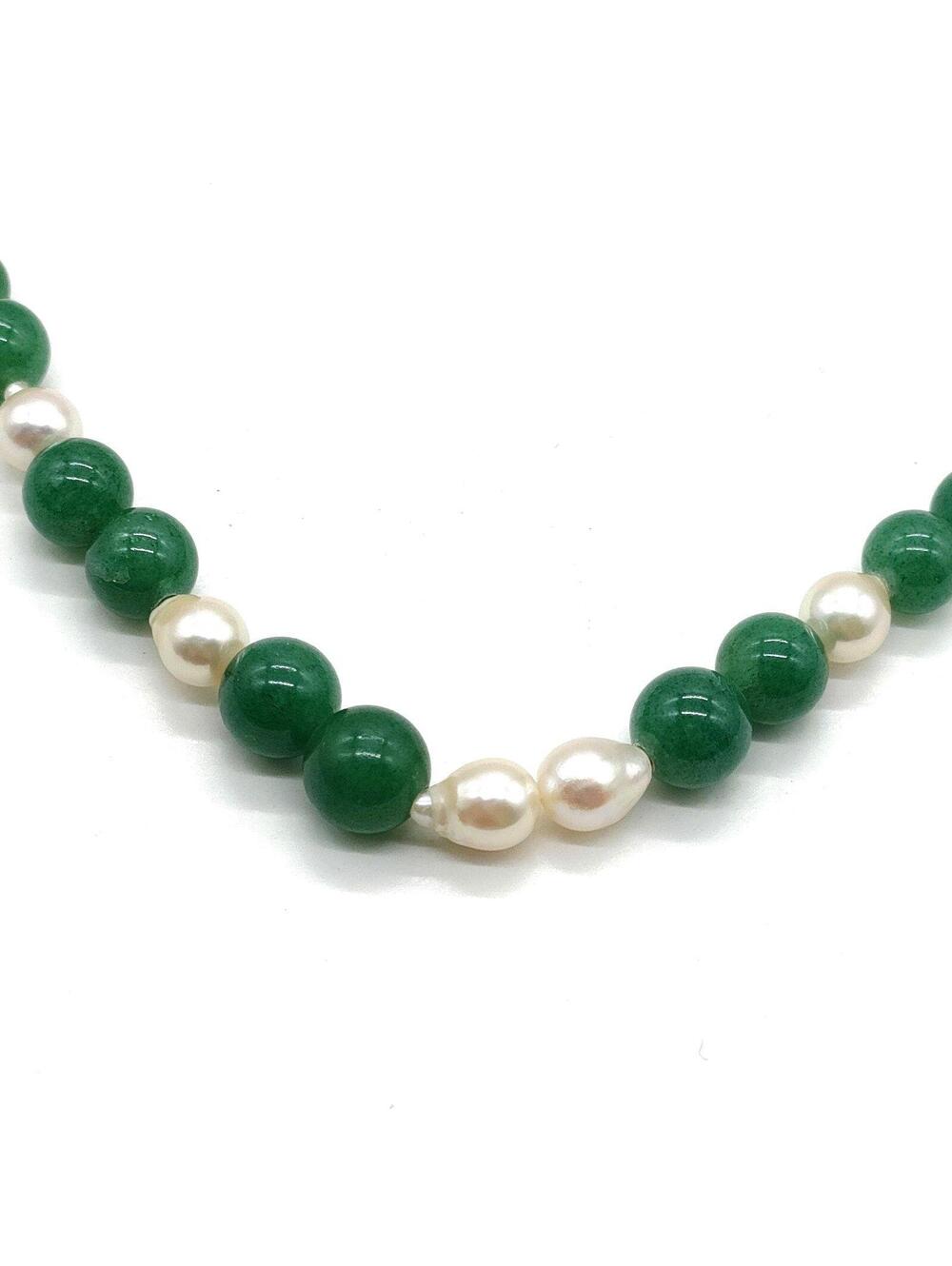 Jewelry Necklace Jade Silver Greens 5512214